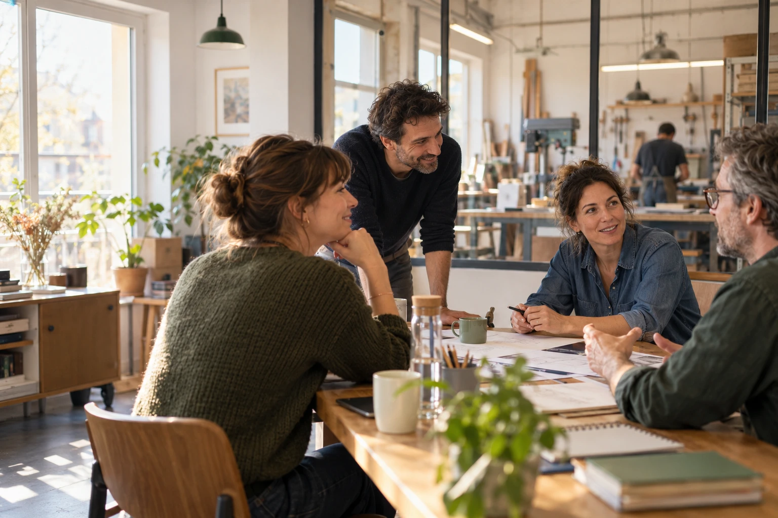 Une équipe de PME réunie autour d’une table — illustration